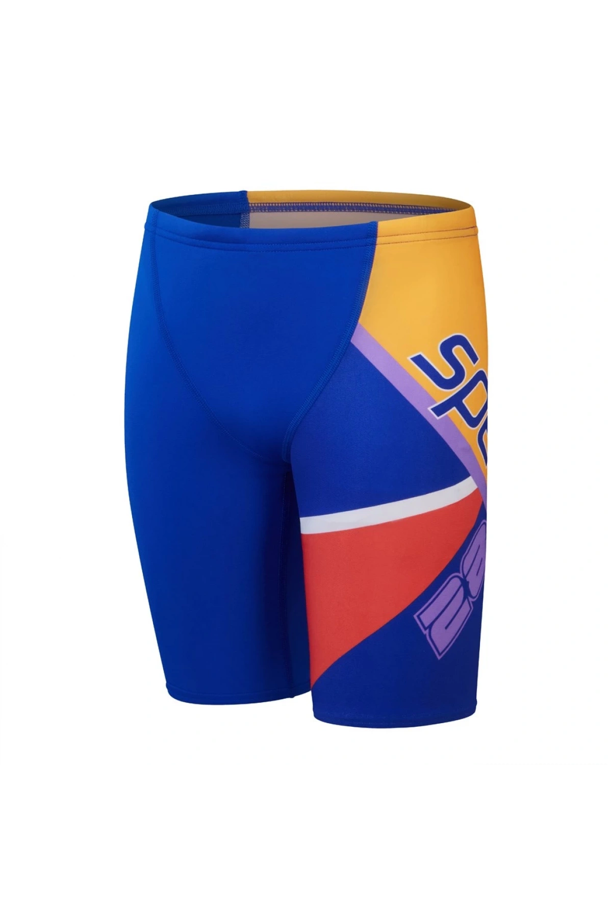 Speedo Placement V Cut Digital Jam-mer Erkek Çocuk Yüzücü Mayosu Mavi