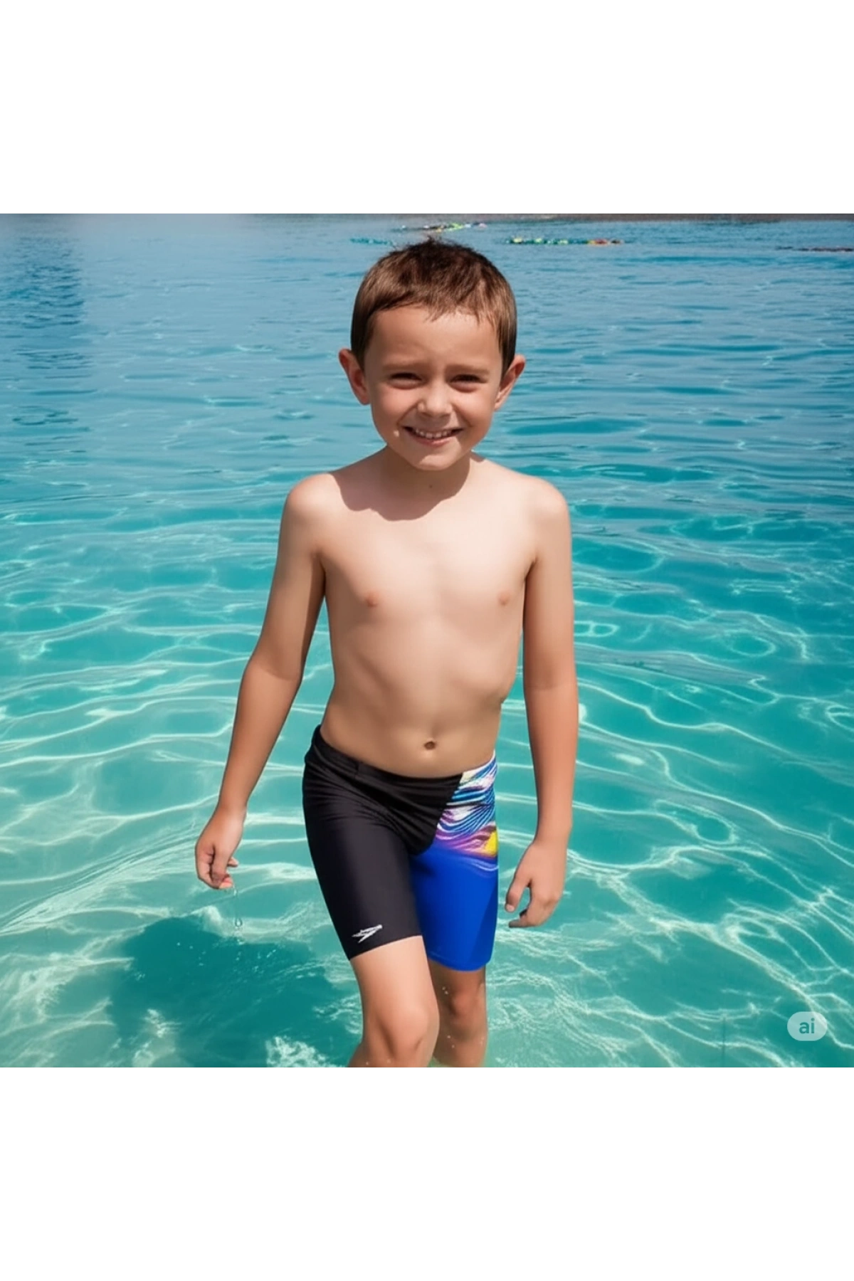 Speedo Printed Jam-mer Erkek Çocuk Mayosu Mavi