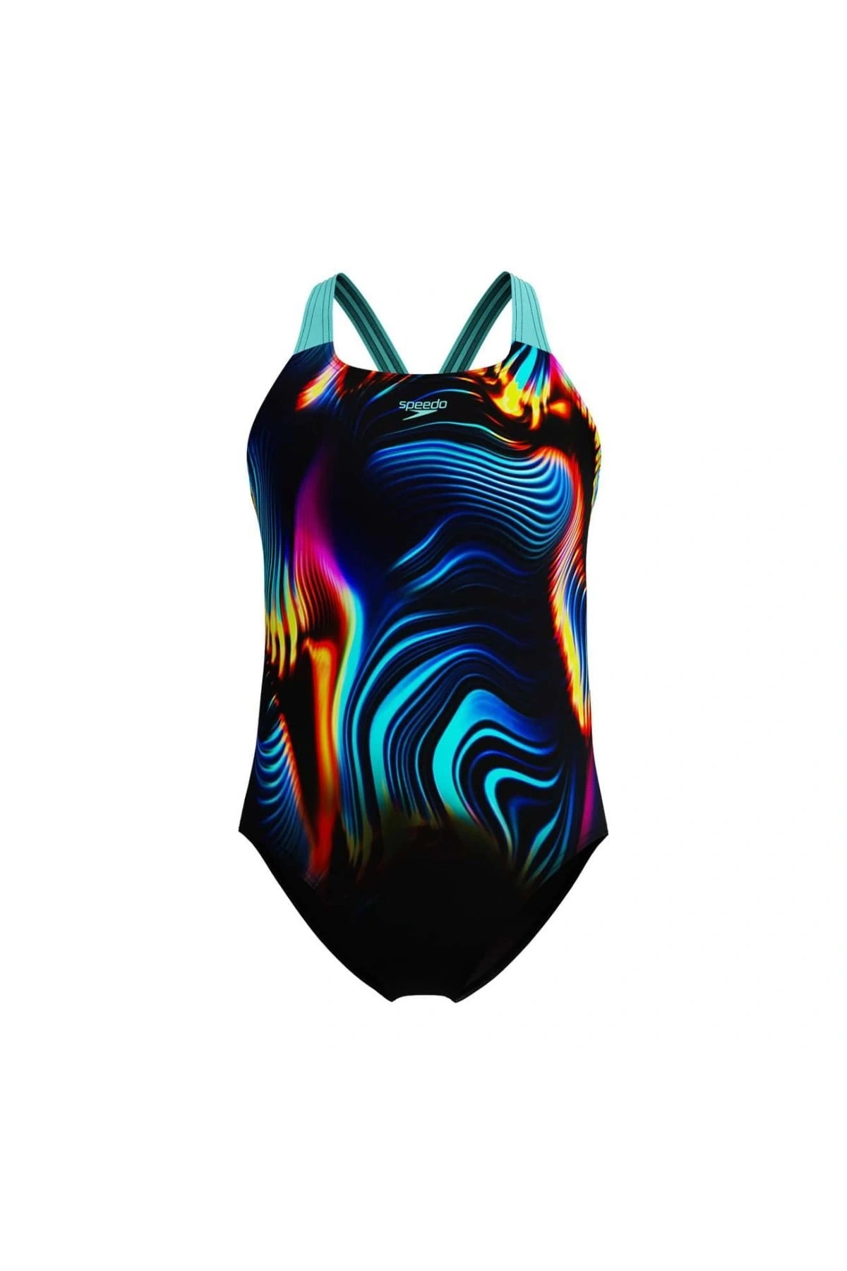 Speedo Pt Plmt Pwrbck Kız Çocuk Yüzücü Mayosu Turkuaz-Mavi