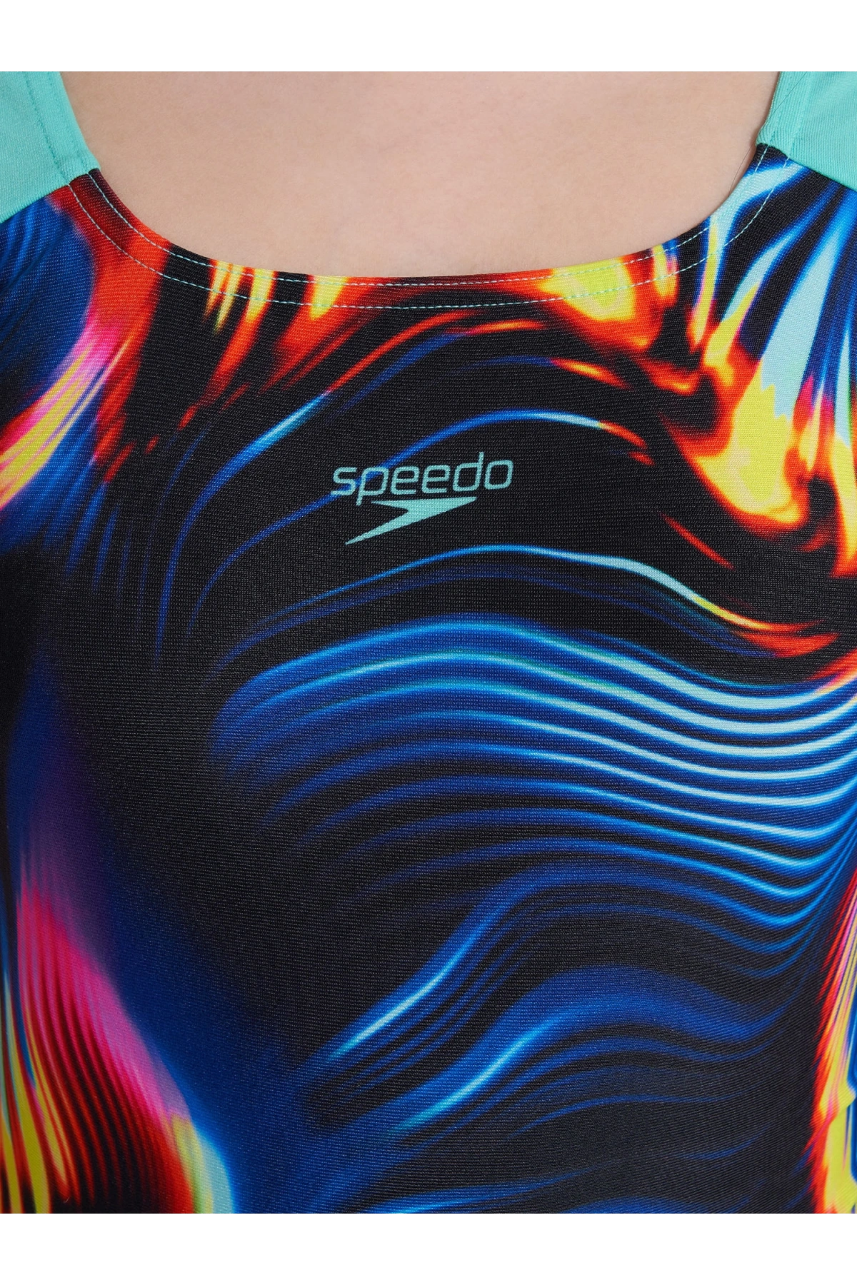 Speedo Pt Plmt Pwrbck Kız Çocuk Yüzücü Mayosu Turkuaz-Mavi
