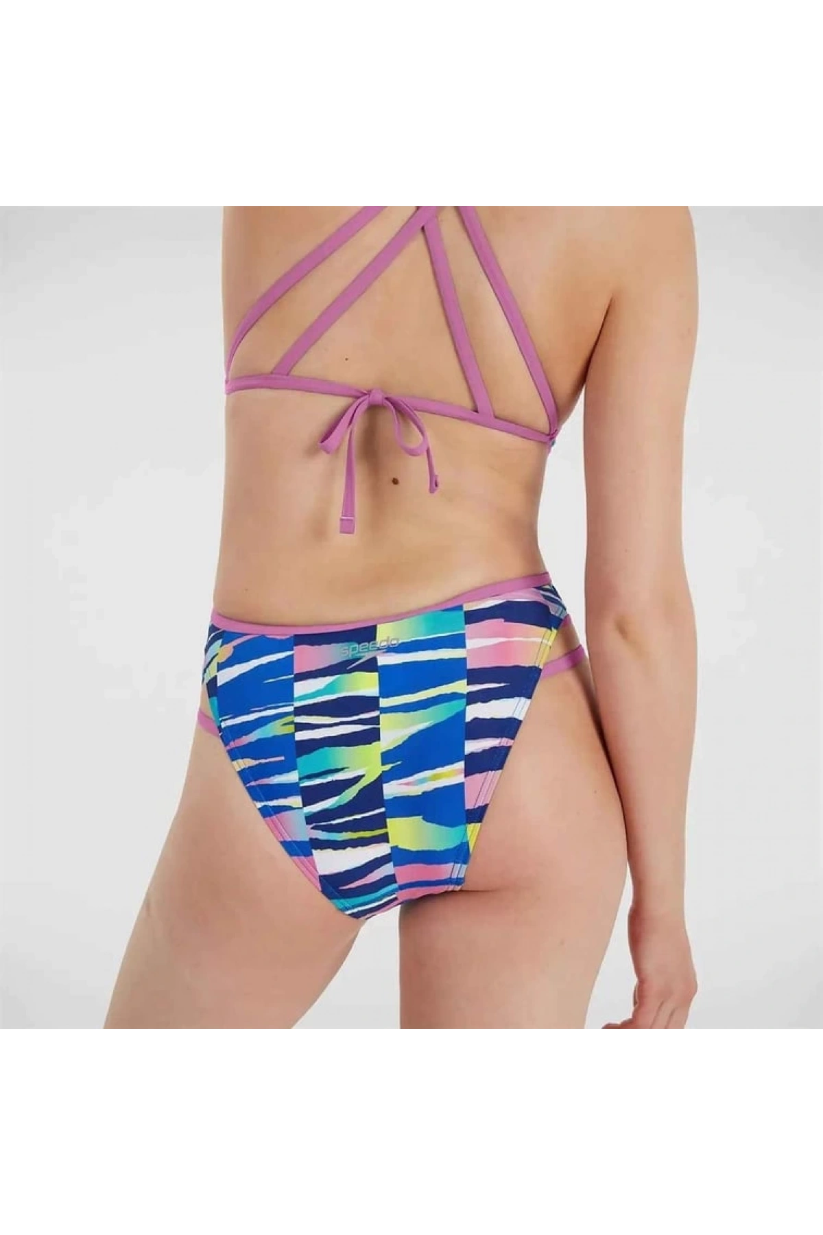 Speedo Rainbow Ripple Freestyler Kadın Yüzücü Mayosu Renkli