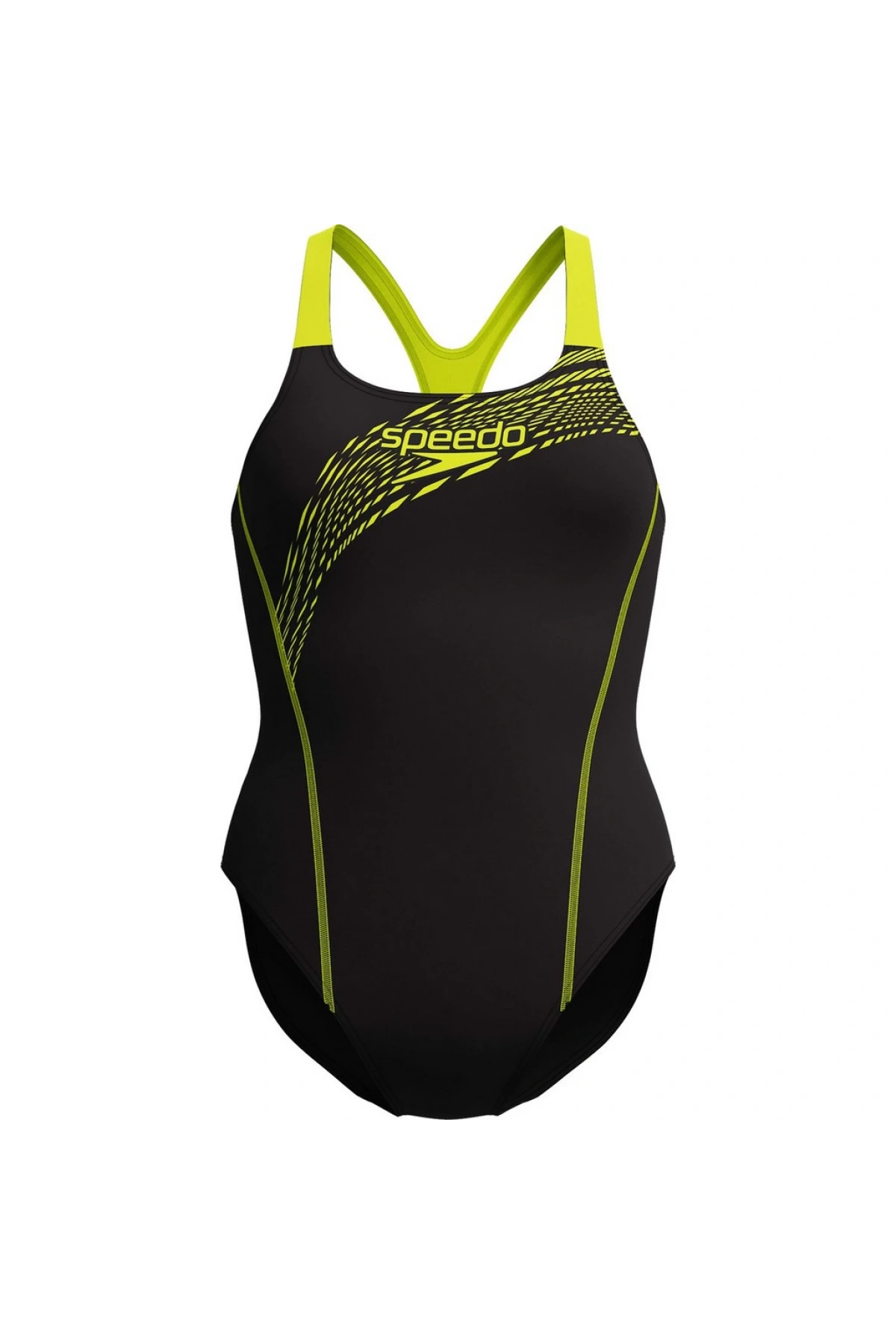 Speedo Tek Parça Kadın Yüzme Mayosu Siyah-Yeşil