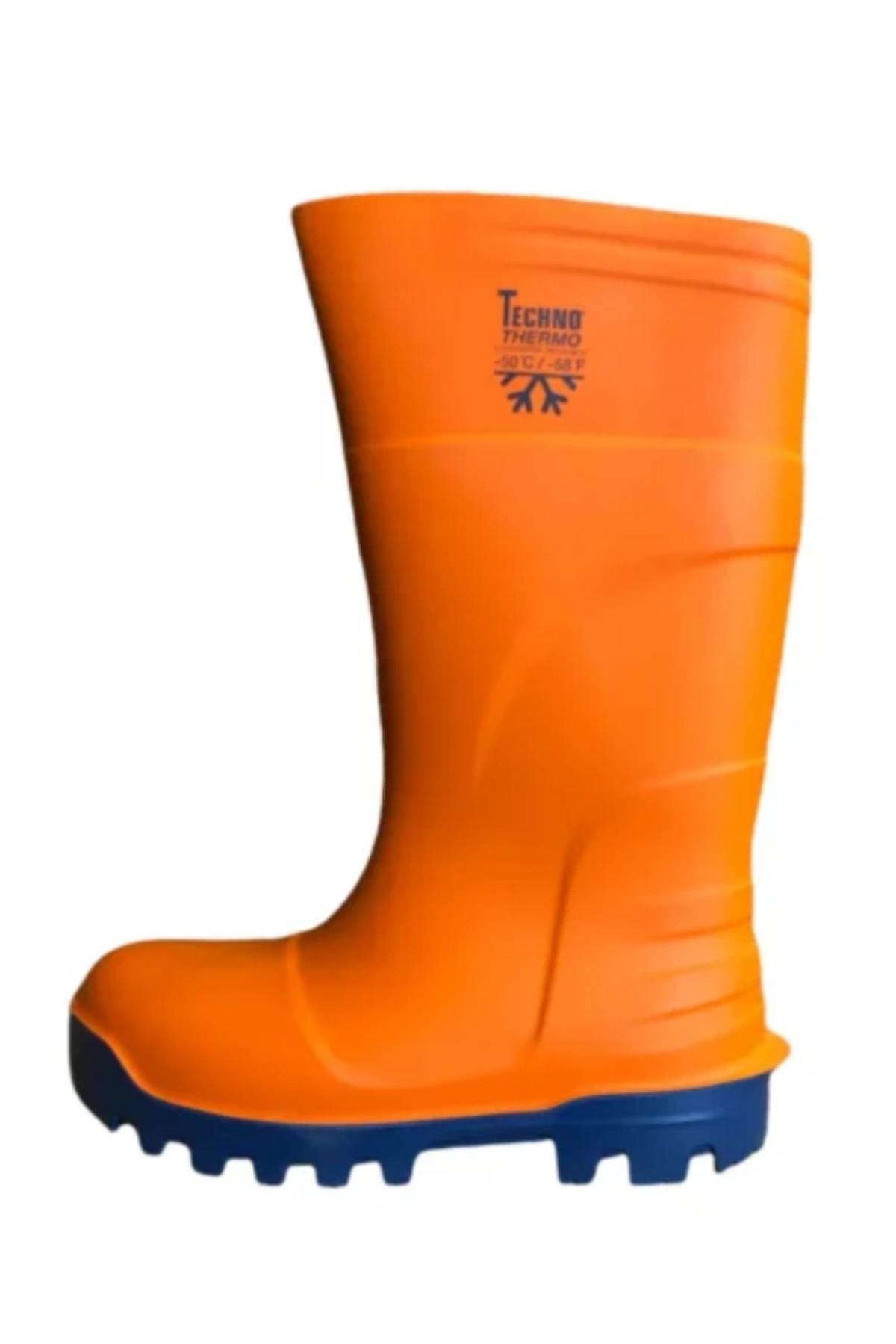 Techno Boots Poliüretan Soğuğa Dayanıklı Kısa Çelik Burunlu Turuncu Çizme