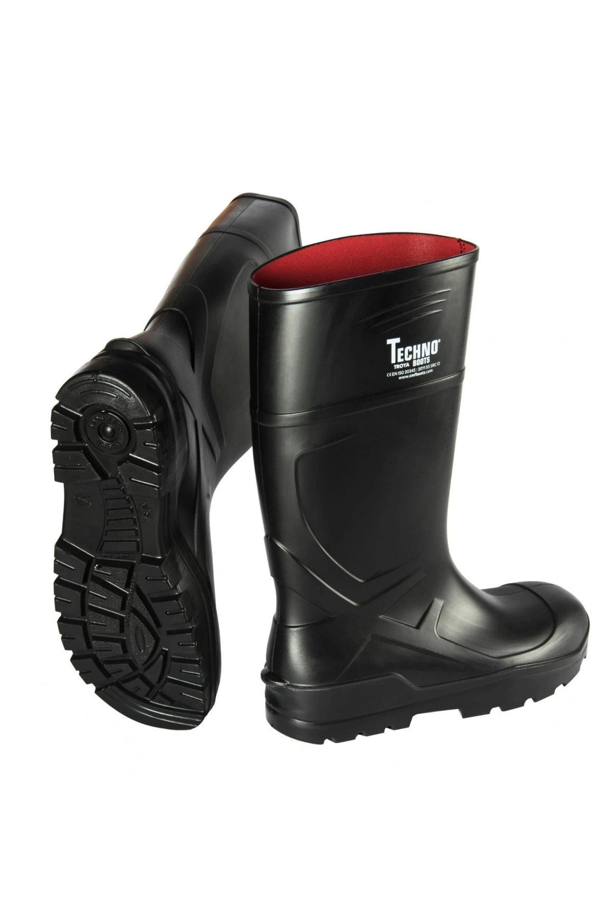 Techno Boots Poliüretan Soğuğa Dayanıklı Kısa Siyah Çizme