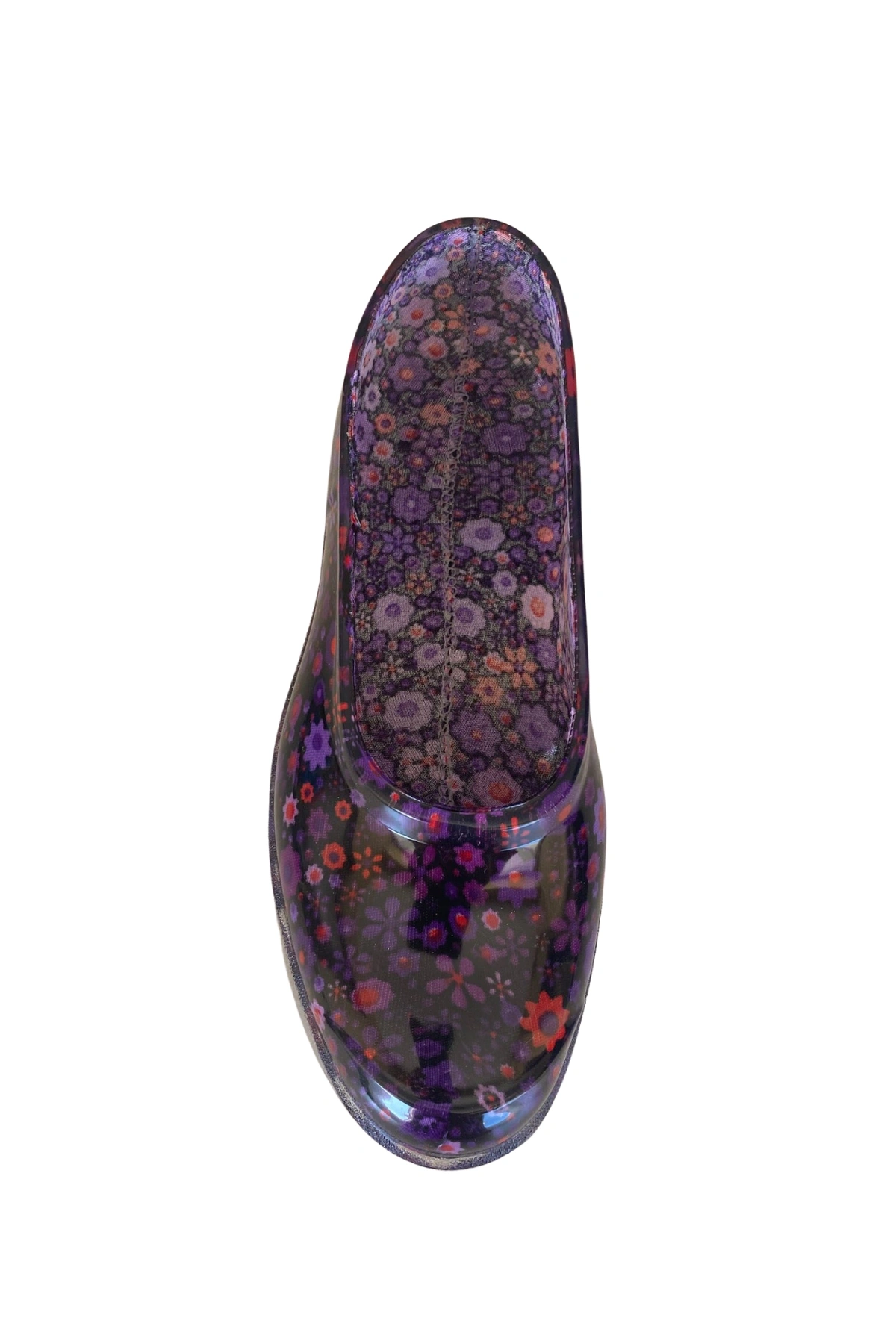 Zenne Çiçekli Bahçe ve Tarım Kadın Ayakkabısı 36-40 Mürdüm