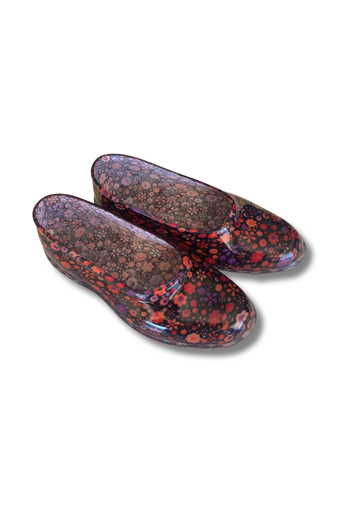 Zenne Çiçekli Bahçe ve Tarım Kadın Ayakkabısı 36-40 Turuncu