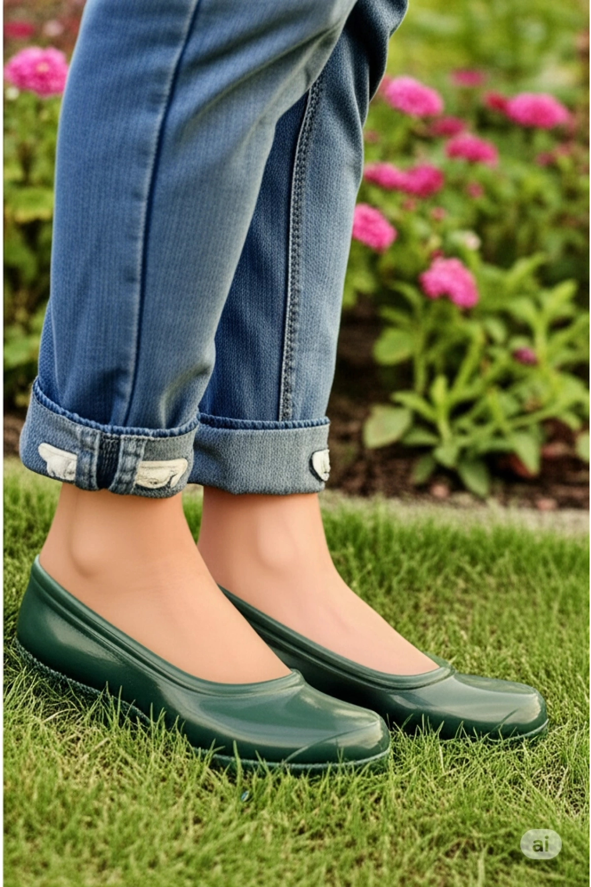 Zenne Renkli Çıplak Bahçe ve Tarım Kadın Ayakkabısı 35-41 Yeşil