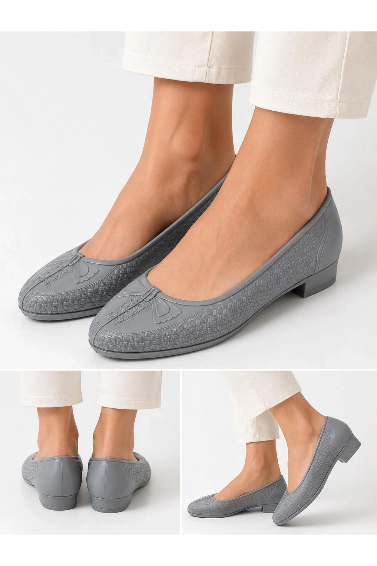 Zenne Topuklu Çaça Makosen 36-40 Gri