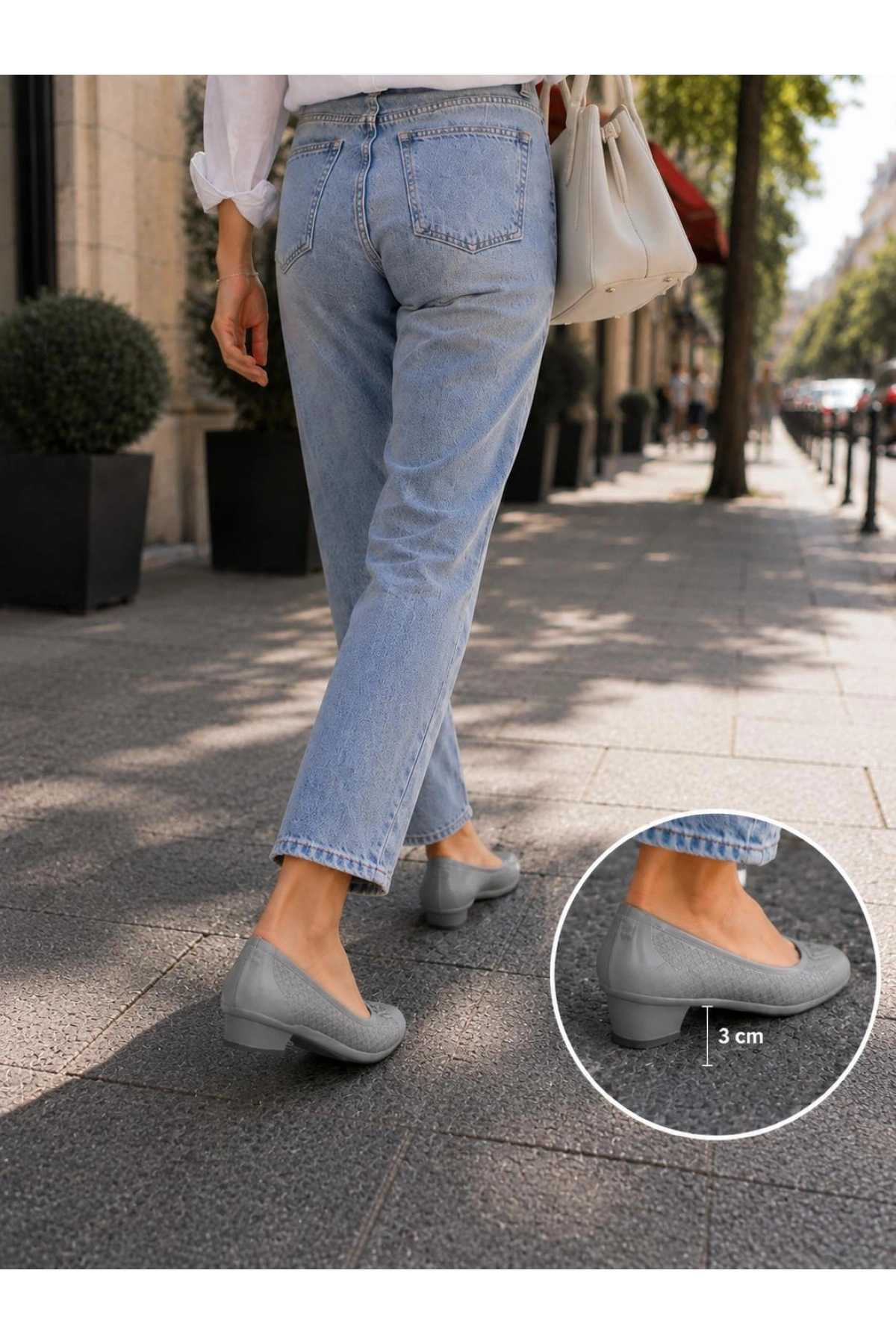 Zenne Topuklu Çaça Makosen 36-40 Gri