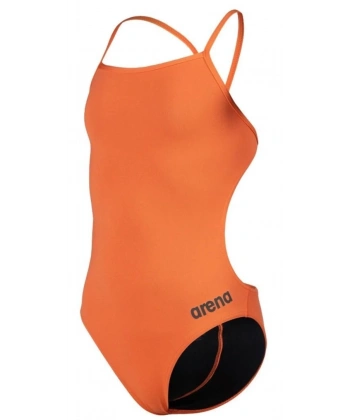 Arena Team Swimsuit Challenge Solid Kız Çocuk Mayosu Turuncu