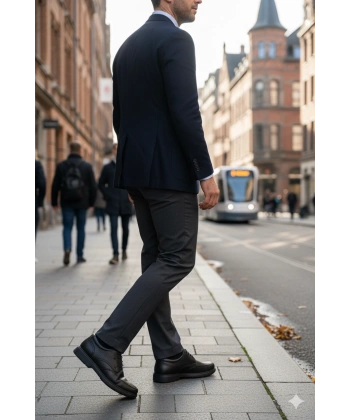 Belix Confort Bağcıklı Deri Erkek Ayakkabı 40-45 Siyah