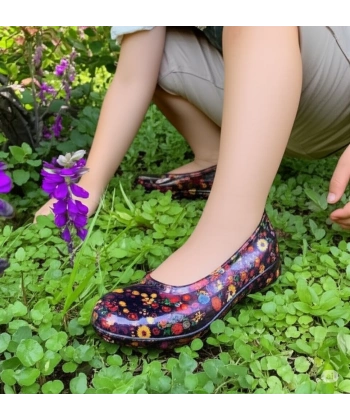 Filet Çiçekli Bahçe ve Tarım Kız Çocuk Ayakkabısı 29-35 Sarı