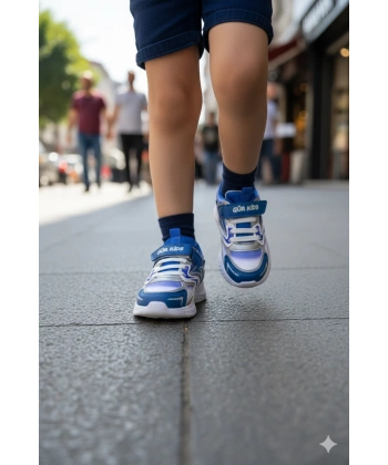 Gür Kids Erkek Çocuk Spor Ayakkabısı 26-30 Sax Mavi