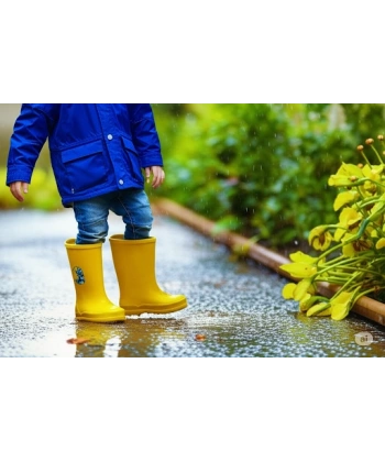 Konçlu Erkek Çocuk Yağmur Çizmesi 26-35 Sarı