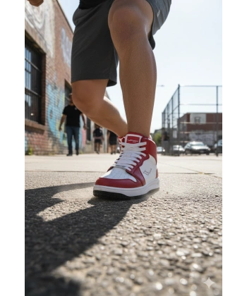 Lescon Elite Max Erkek Spor Bot Beyaz-Kırmızı