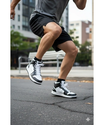 Lescon Elite Max Erkek Spor Bot Siyah-Beyaz