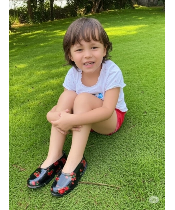 Patik Çiçekli Bahçe ve Tarım Kız Çocuk Ayakkabısı 21-28 Kırmızı