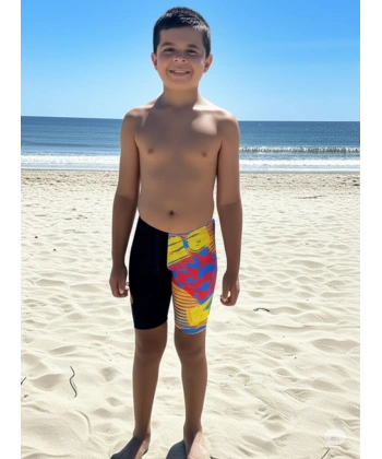 Speedo Allover Digital Jam-mer Erkek Çocuk Yüzücü Mayosu Renkli