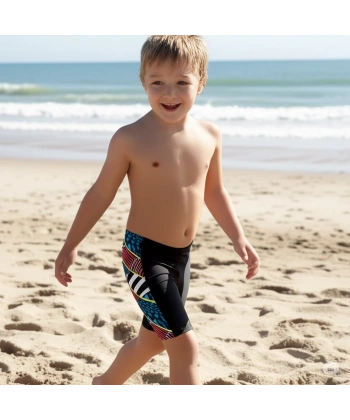 Speedo Digi Allover Panel Jam-mer Erkek Çocuk Yüzücü Mayosu Siyah