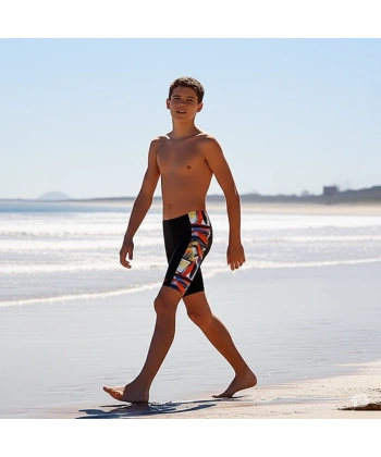 Speedo Digital Allover Panel Jam-mer Erkek Çocuk Yüzücü Mayosu Siyah-Turuncu