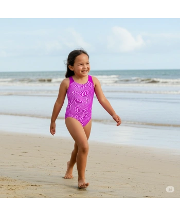 Speedo Dijital Allover Sıçrama Önleyici Diva Kız Çocuk Mayosu Mor