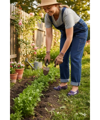 Zenne Çiçekli Bahçe ve Tarım Kadın Ayakkabısı 36-40 Mürdüm
