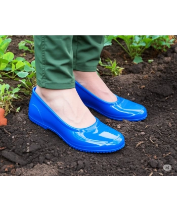Zenne Renkli Çıplak Bahçe Tarım Kadın Ayakkabısı 35-41 Mavi