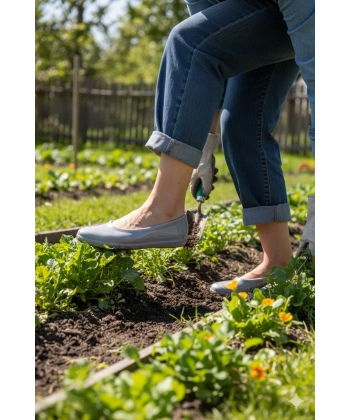 Zenne Renkli Çıplak Bahçe ve Tarım Kadın Ayakkabısı 35-41 Gri