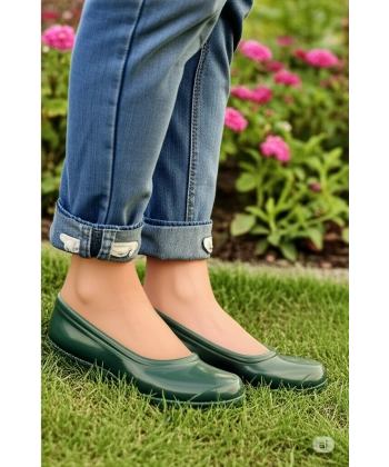 Zenne Renkli Çıplak Bahçe ve Tarım Kadın Ayakkabısı 35-41 Yeşil