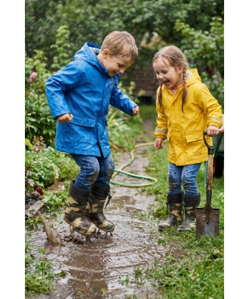 Konçlu Peluşlu Unisex Çocuk Yağmur Çizmesi 26-35 Şeffaf Kamuflaj