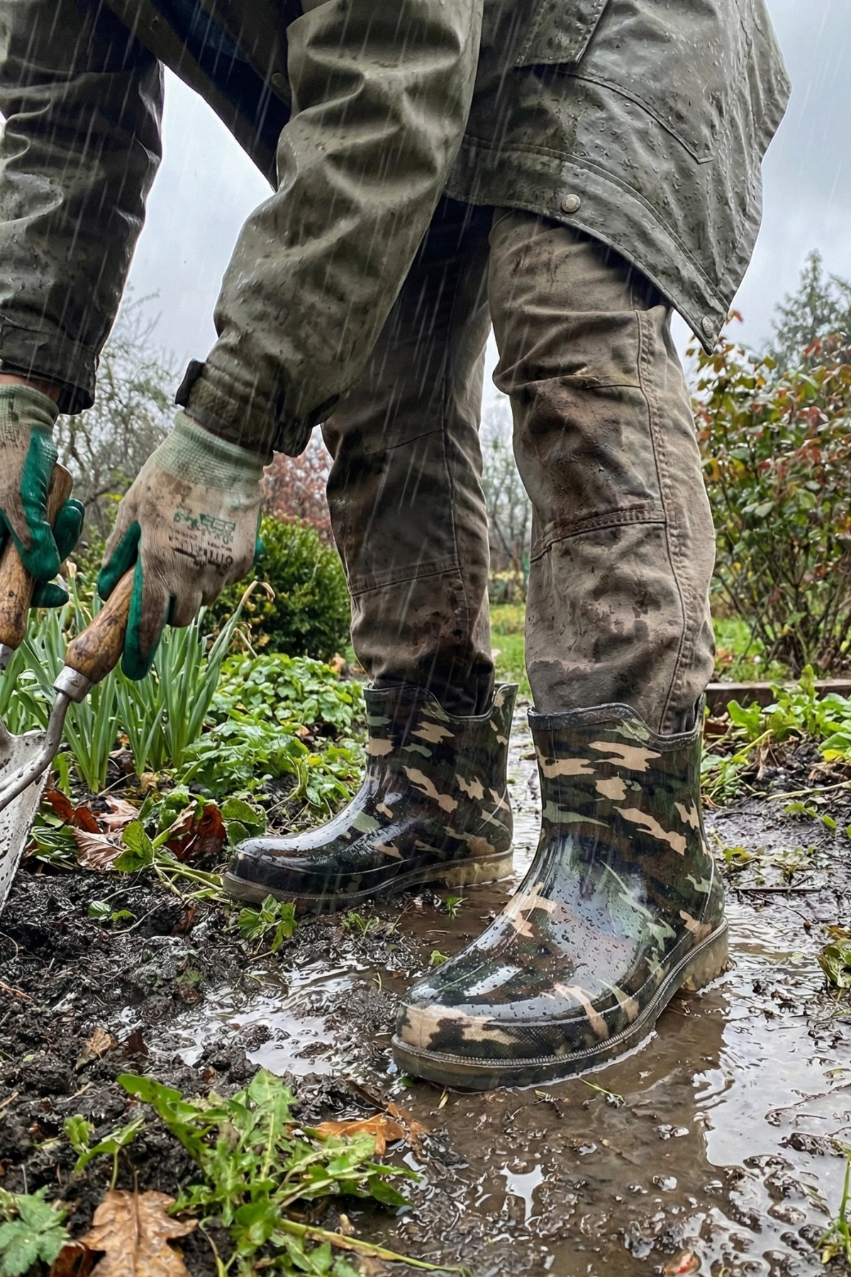 Potin Yağmur Kadın Botu 36-40 Kamuflaj