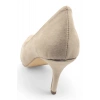 Darlay Bej Süet Rahat Klasik Kadın Stiletto Topuklu Ayakkabı