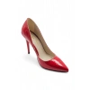 Luxuria Kırmızı Parlak Rahat Yüksek Stiletto 10 Cm Topuklu Ayakkabı