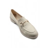 Mirth Bej Loafer Toka Detaylı Mat Makosen Kadın Loafer Ayakkabı