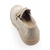 Scarpe Bej Hakiki Deri Süet Kadın Loafer Babet Ayakkabı