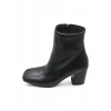 Shade Siyah Küt Burunlu Topuklu Fermuarlı Kadın Bot