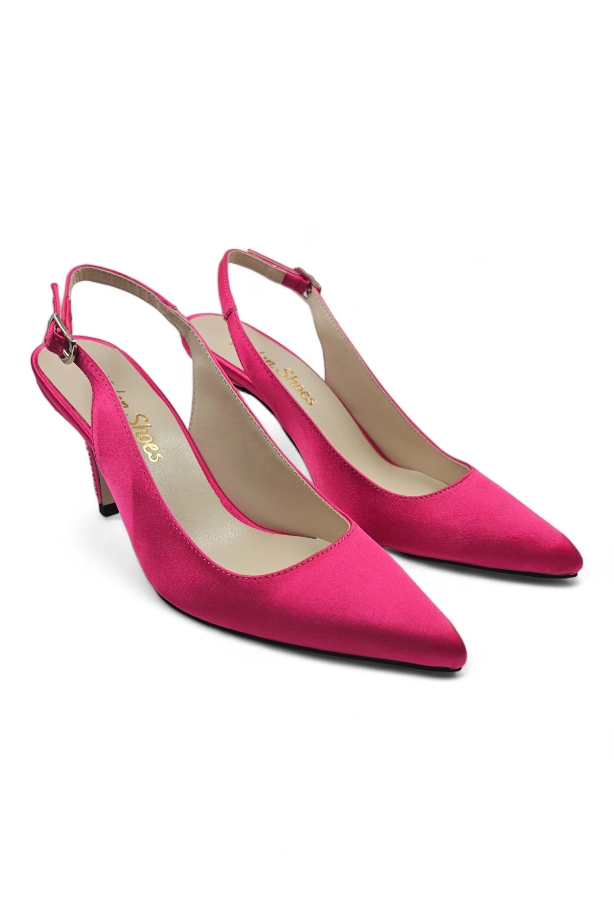 Amber Pembe Topuk Taş Detaylı Kadın Stiletto Topuklu Ayakkabı