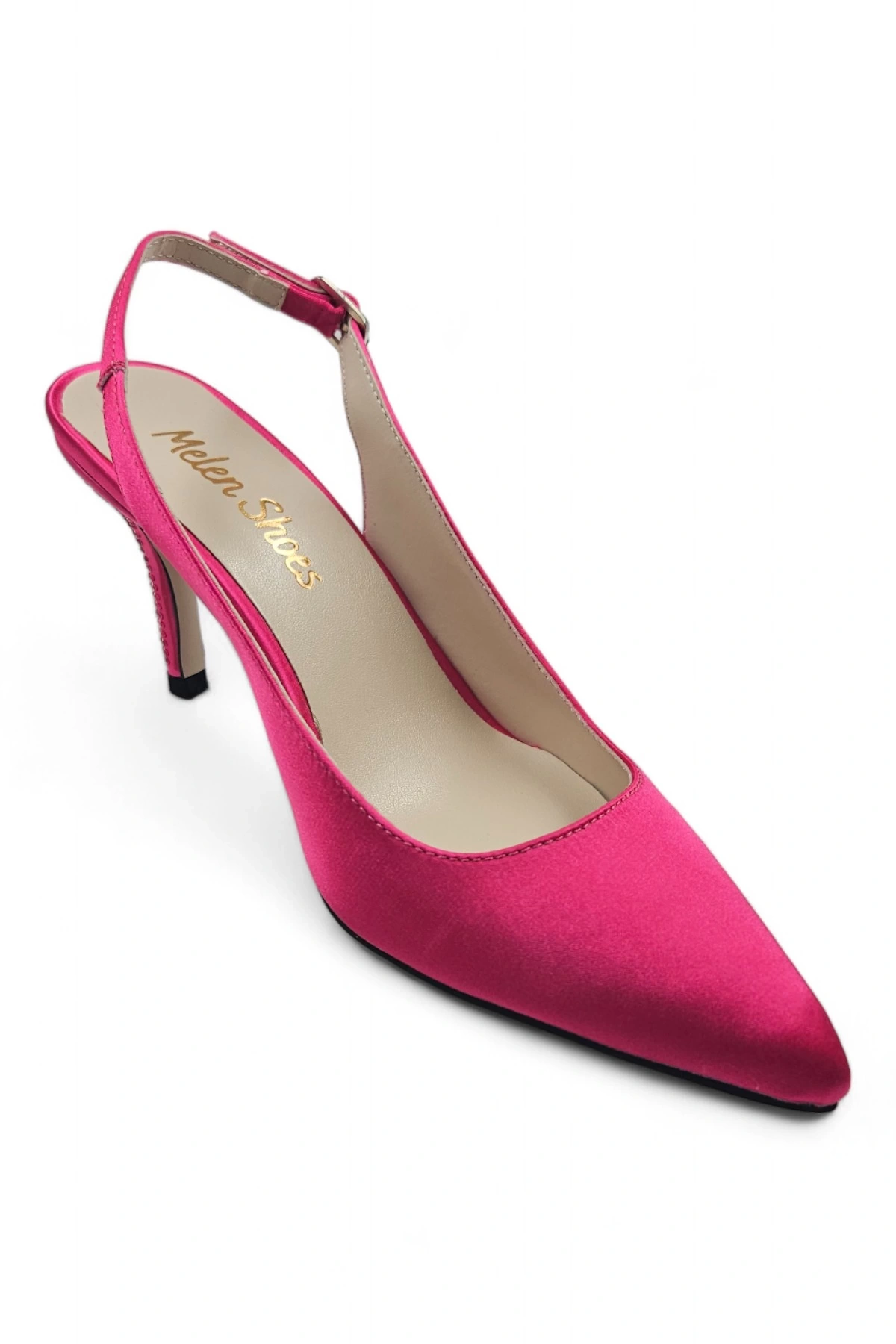 Amber Pembe Topuk Taş Detaylı Kadın Stiletto Topuklu Ayakkabı