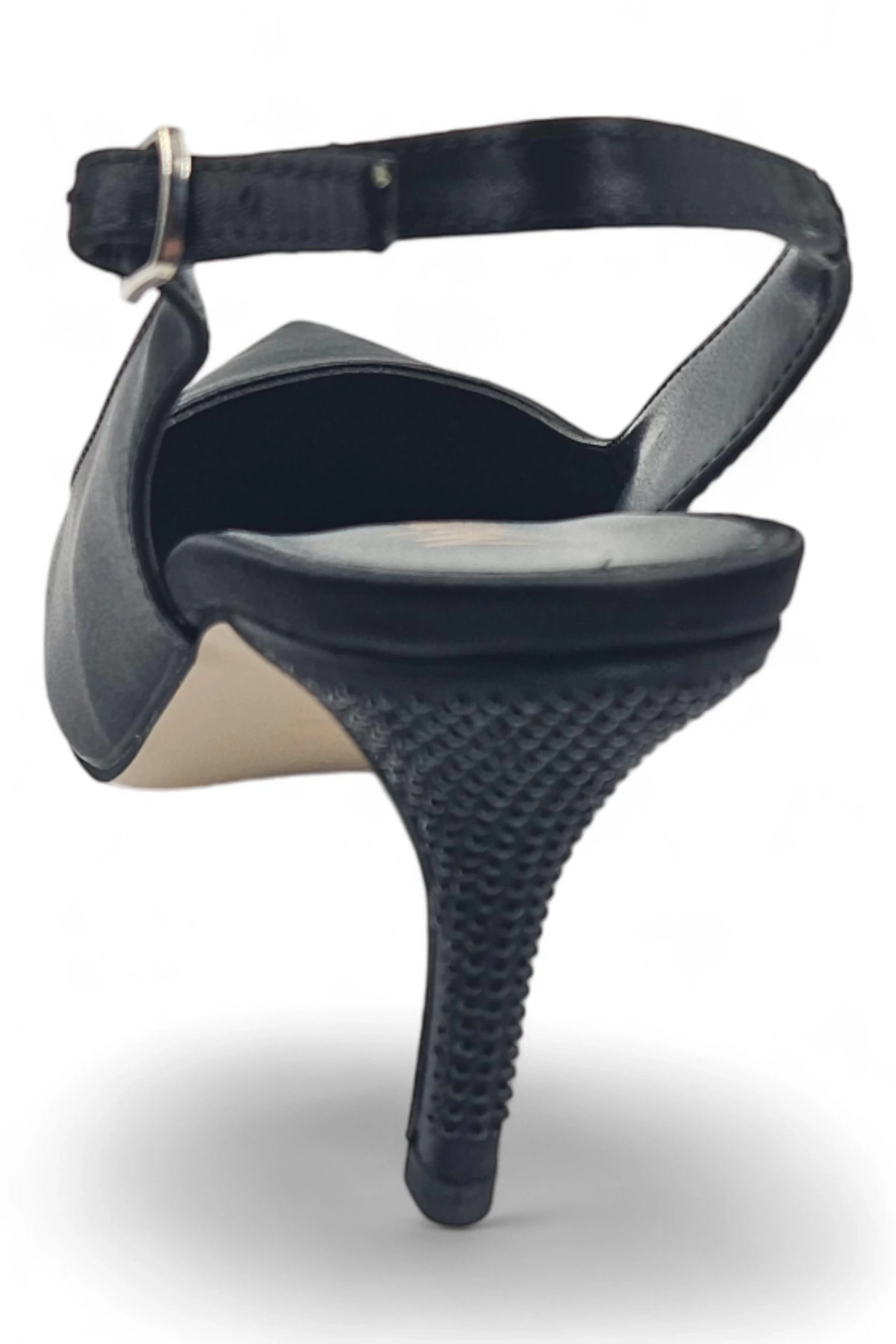 Amber Siyah Topuk Taş Detaylı Kadın Stiletto Topuklu Ayakkabı