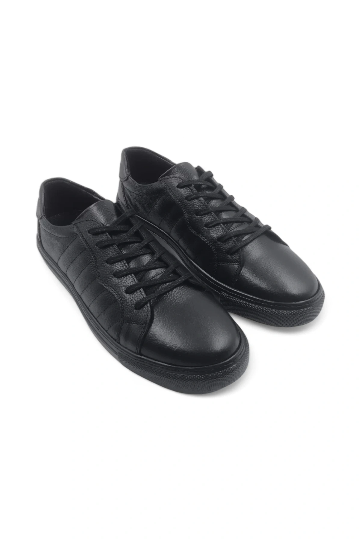 Anthros Siyah Hakiki Deri Sneakers Spor Ayakkabı