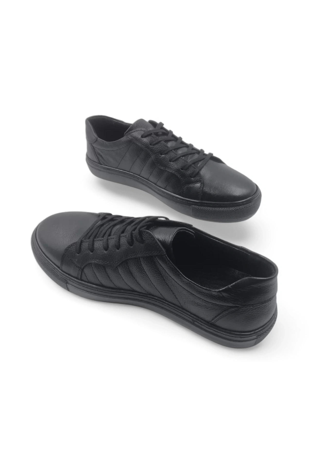 Anthros Siyah Hakiki Deri Sneakers Spor Ayakkabı