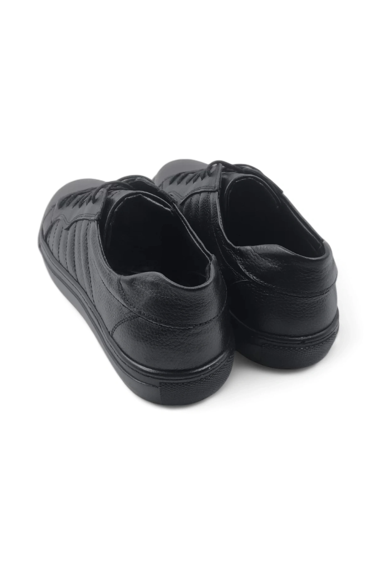 Anthros Siyah Hakiki Deri Sneakers Spor Ayakkabı