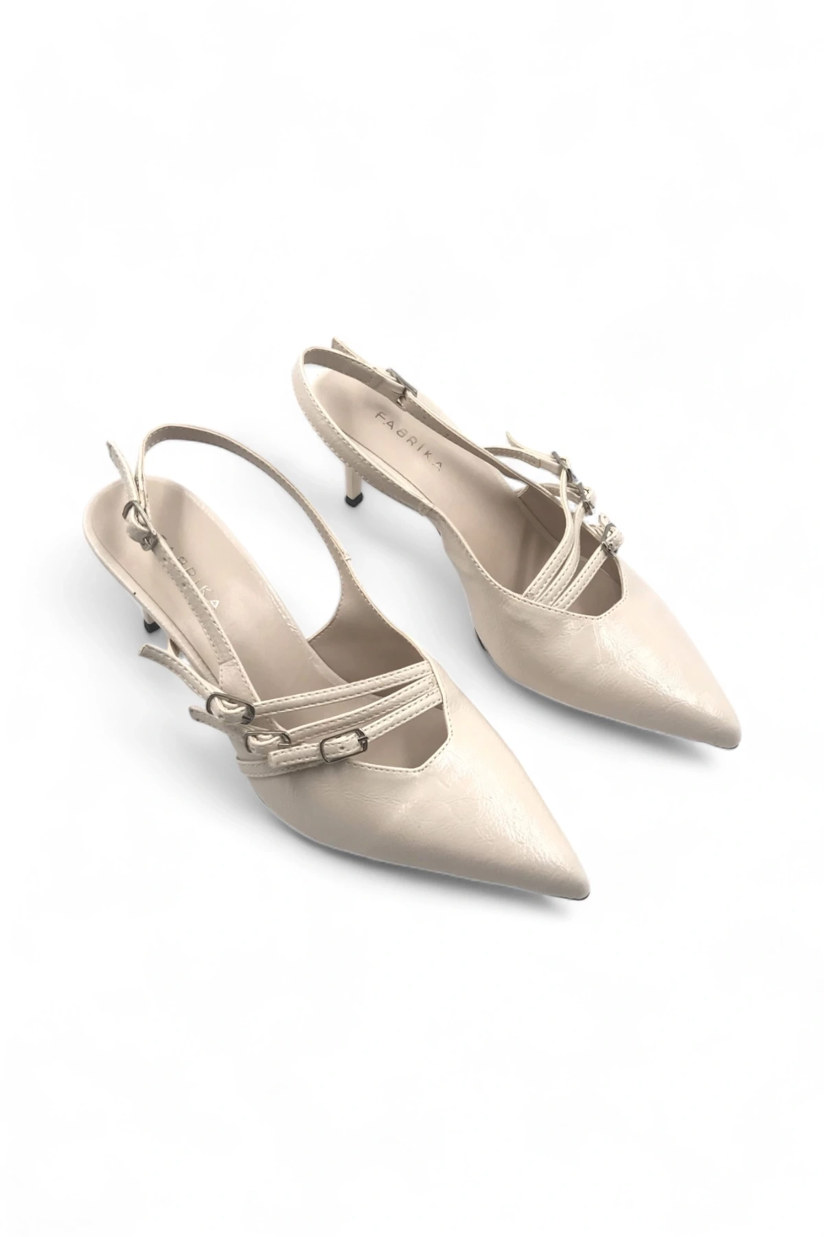 Claus Bej Sivri Burun Stiletto Topuklu Ayakkabı