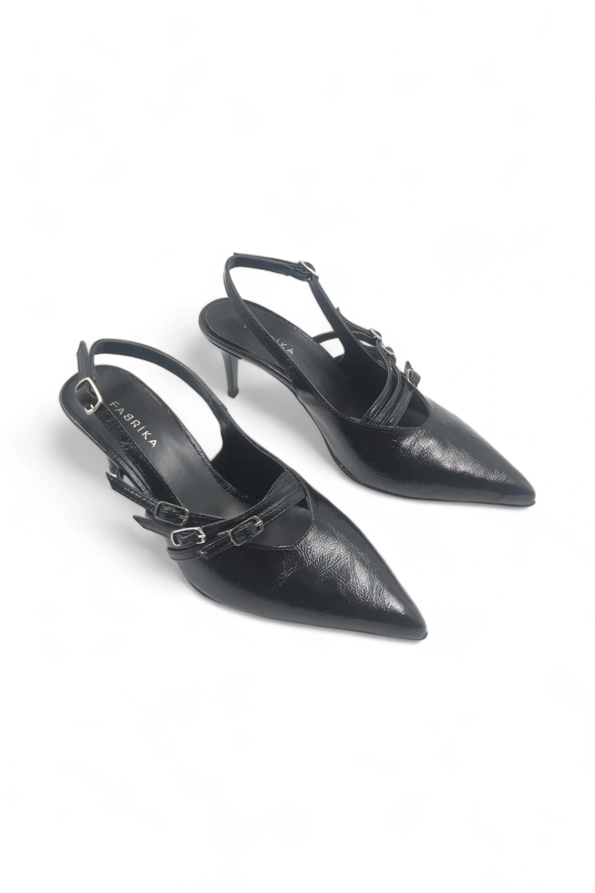 Claus Siyah Sivri Burun Stiletto Topuklu Ayakkabı