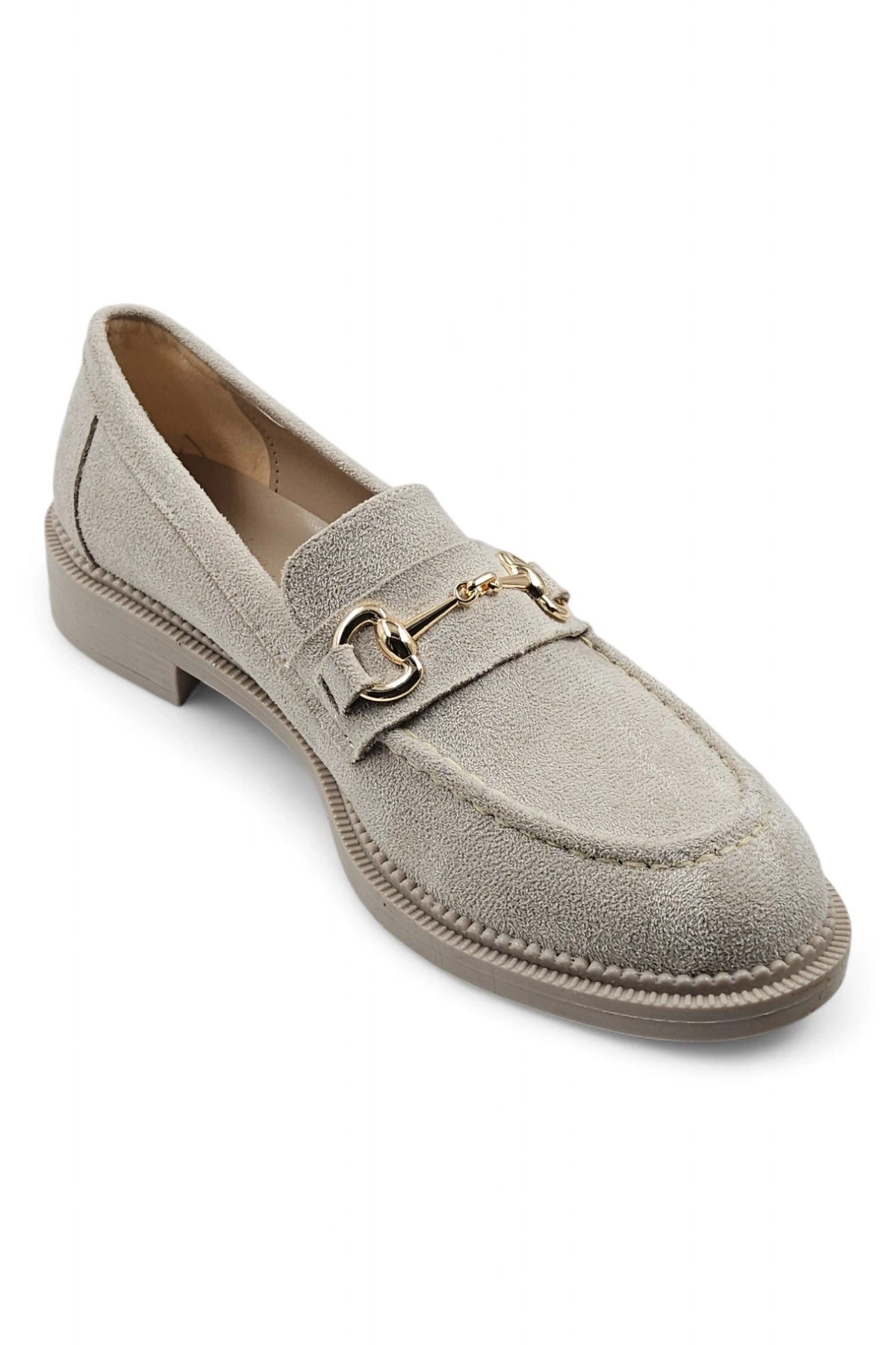 Dazzle Vizon Tokalı Süet Makosen Kadın Günlük Loafer Ayakkabı