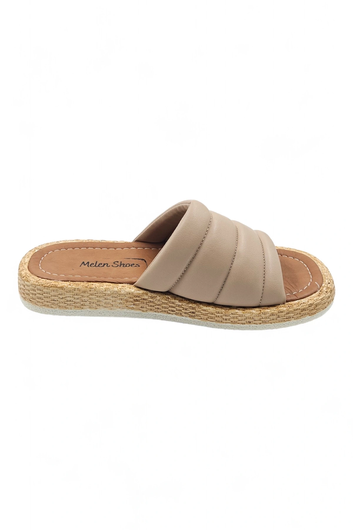 Diary Bej Bohem Tarzı Etnik Kadın Hasır Taban Yazlık Günlük Terlik