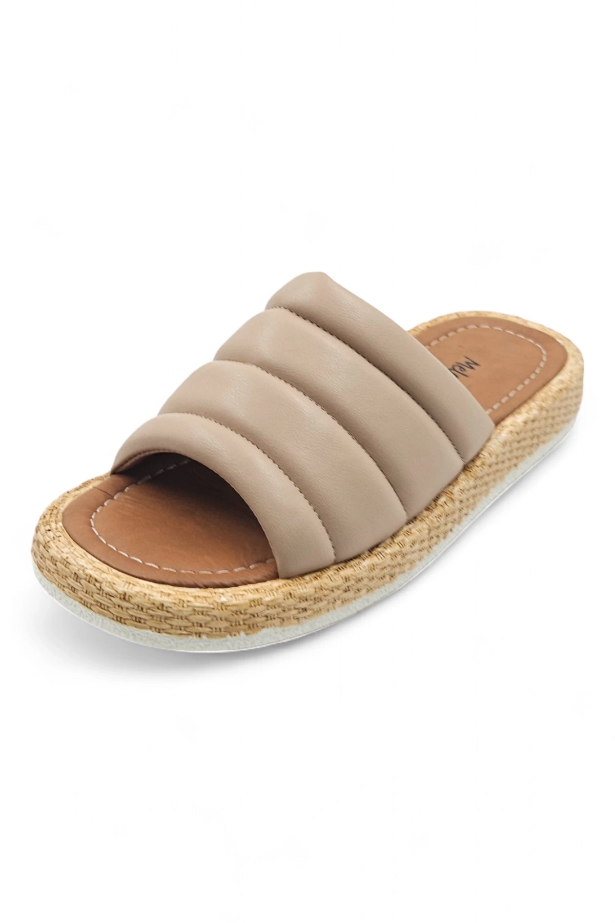 Diary Bej Bohem Tarzı Etnik Kadın Hasır Taban Yazlık Günlük Terlik