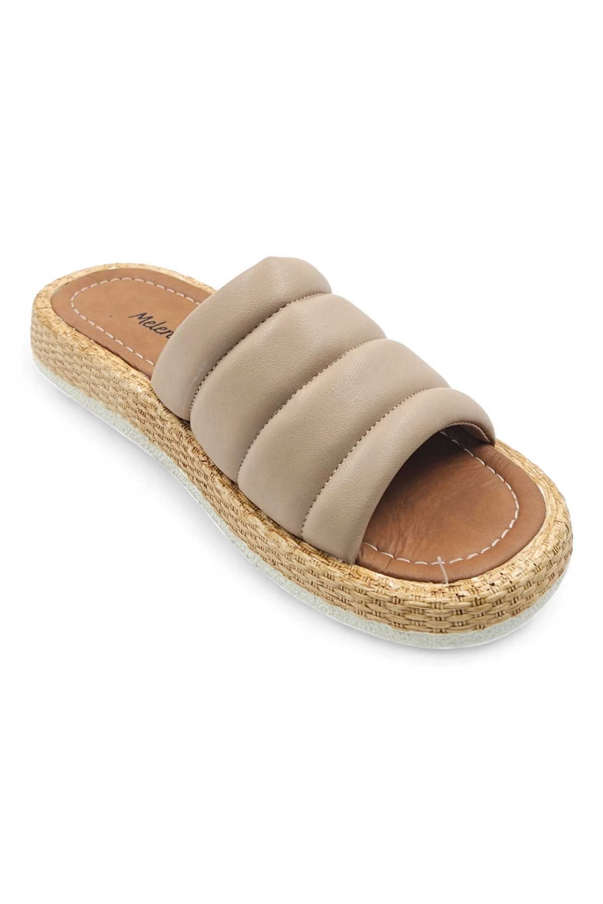 Diary Bej Bohem Tarzı Etnik Kadın Hasır Taban Yazlık Günlük Terlik