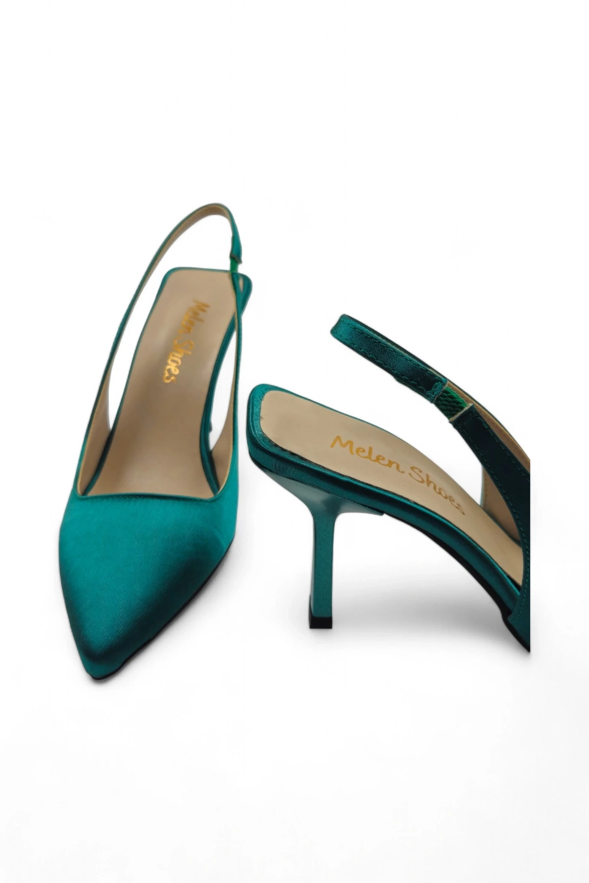 Ember Yeşil Şık Ve Zarif Kadın Stiletto 7 cm Topuklu Ayakkabı