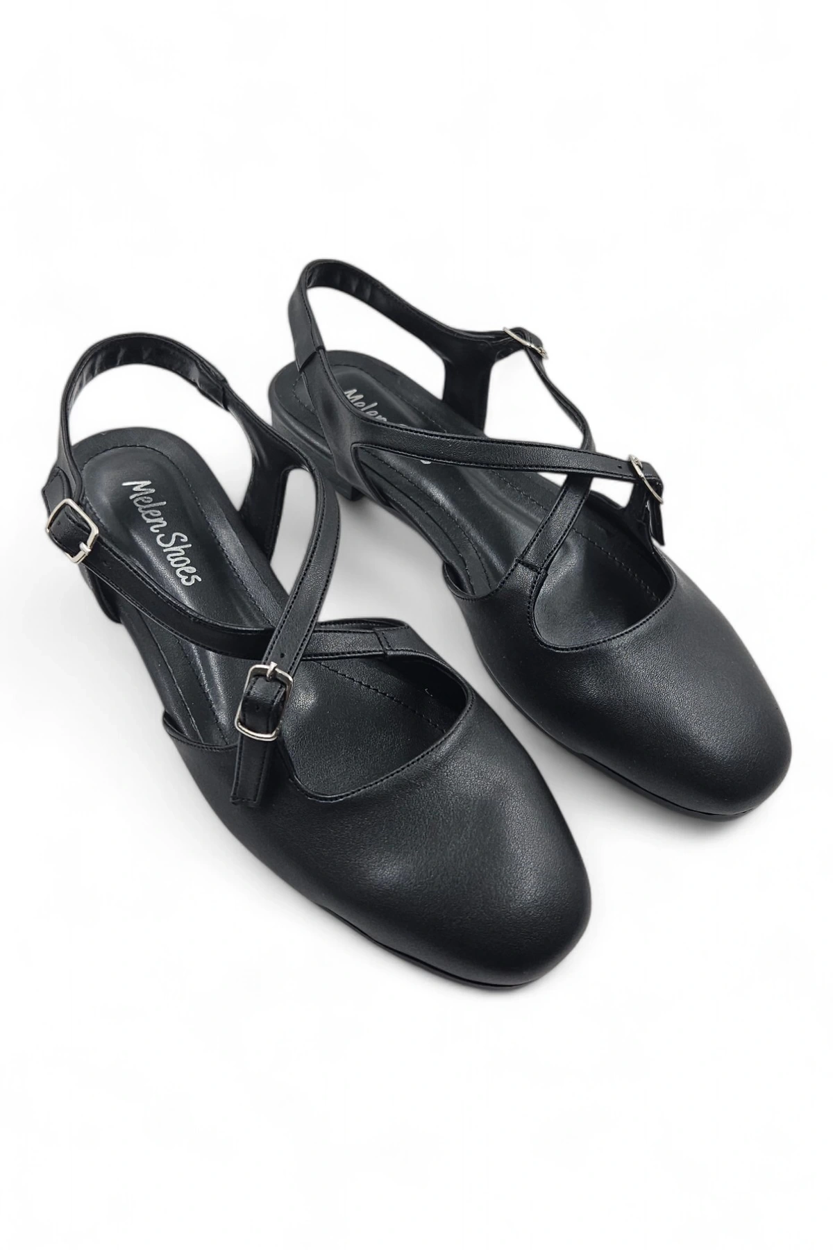 Fable Siyah Kadın Çapraz Arkası Açık Babet Ayakkabı
